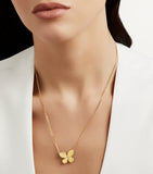Graff yellow gold diamond butterfly necklace (British brand)