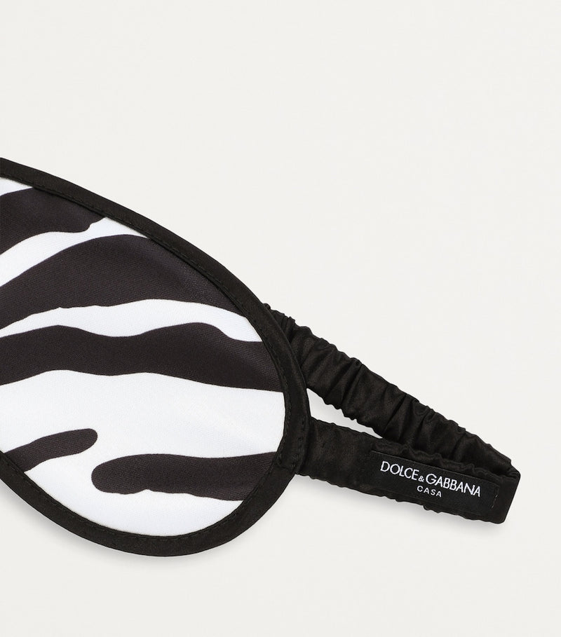 Dolce&Gabbana Casa printed eye mask with silk inner, UK version