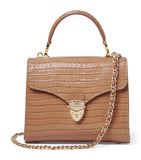 Aspinal of London midi Mayfair top-handle bag in glossy leather - British product