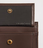 Emporio Armani suede embossed bifold wallet, UK version