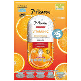7th Heaven Vitamin C Sheet Mask 5 Pack, UK version
