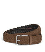 Harrods Montblanc Suede Braided Meisterstück Belt (Medium)- Buy online at McGrocer