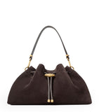 Jimmy Choo Medium Cinch Suede Shoulder Bag, imported from the UK