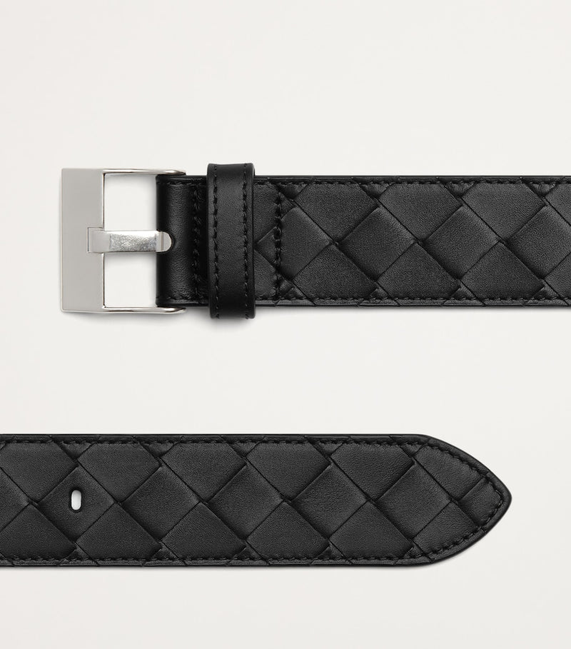 Bottega Veneta Intrecciato watch buckle belt calfskin - British product