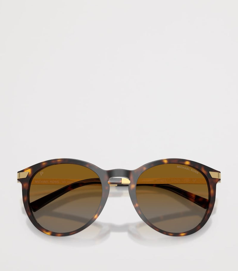 Michael Kors Adrianna III round sunglasses tortoiseshell, imported from the UK