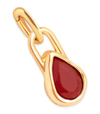 Astrid & Miyu gold-plated July birthstone charm, UK version