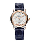 Chopard Happy Sport automatic watch 33mm rose gold and diamonds (British brand)