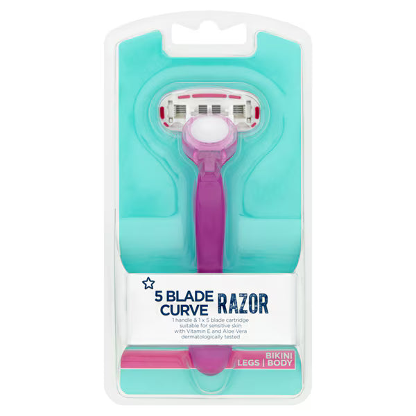 Superdrug Curve 5 Blade System Razor (British brand)