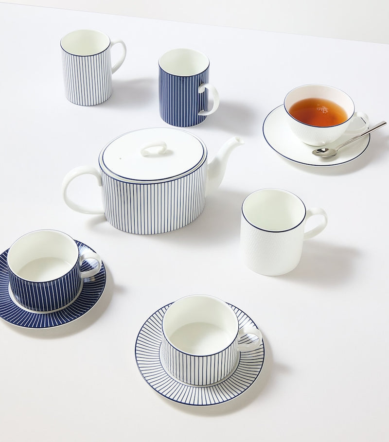 Wedgwood Pinstripe Teacup and Saucer (British brand)