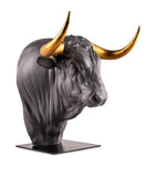 Lladró Taurus Bull Bust ceramic sculpture, UK version