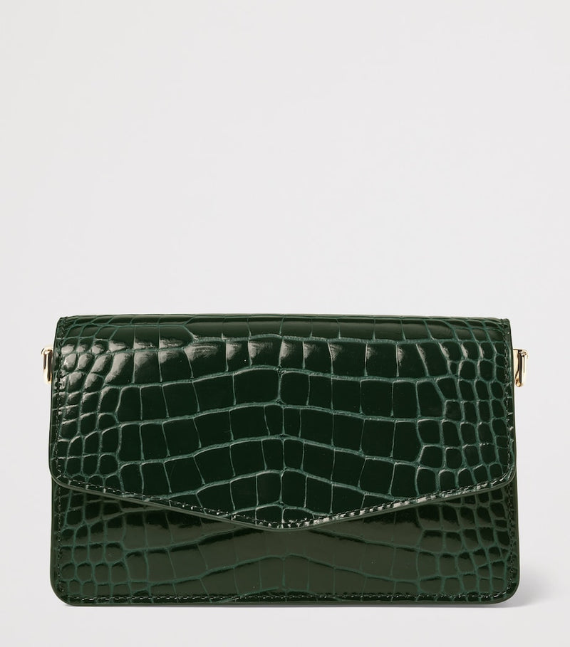 Aspinal of London Eliza croc-embossed clutch bag (British brand)