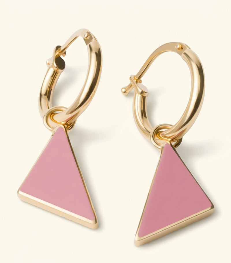 Prada triangle drop earrings - British product