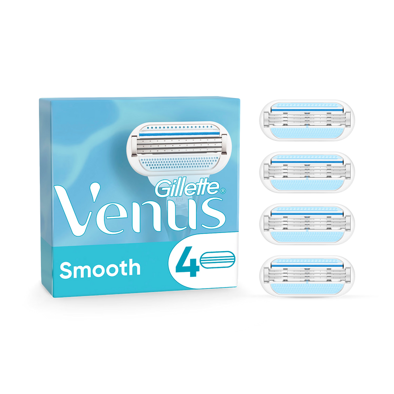 Venus Smooth 3 Blade razor blades refill 4-pack - British product