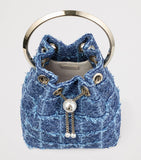 Jimmy Choo denim top-handle bag, UK version