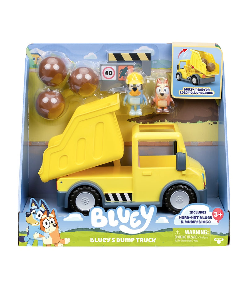 Bluey dump truck playset with figures - British product