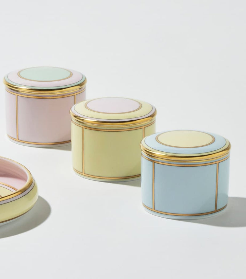 Ginori 1735 porcelain trinket box Colonna Diva Celeste 6x8cm (British brand)