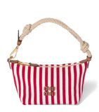Miu Miu red and white cotton stripe pouch bag 18.5cm (British brand)