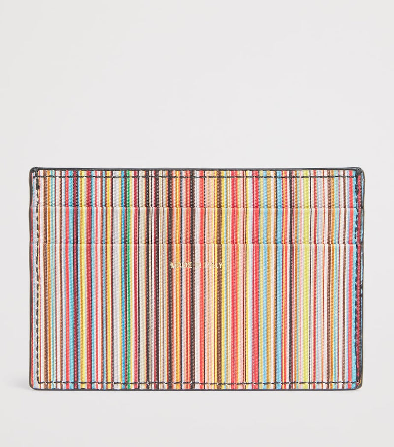 Paul Smith Signature Stripe leather card holder (British brand)