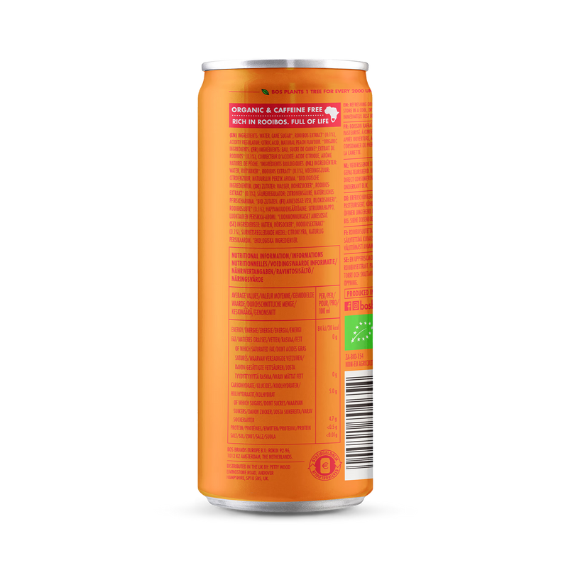 Bos peach rooibos iced tea 250ml - British product