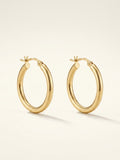 Cartier 18ct yellow gold hoop earrings 6.4mm, UK version