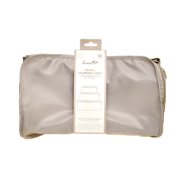 Danielle Creations grey travel packing cubes set of 3 - British product