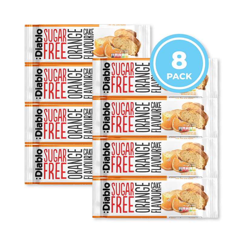 Diablo sugar free orange flavour cake 200g pack of 8 (British brand)