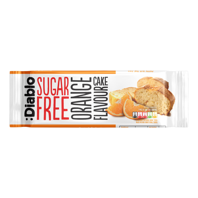 Diablo sugar free orange flavour cake 200g pack of 8 (British brand)
