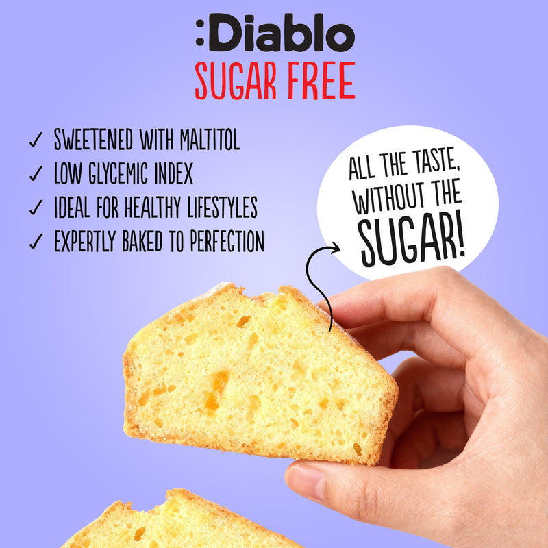Diablo sugar free orange flavour cake 200g pack of 8 (British brand)