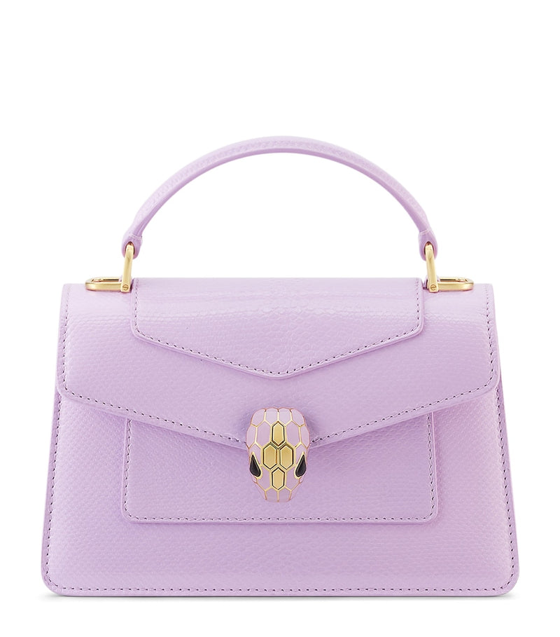 Bvlgari Serpenti Forever mini top-handle bag in karung leather (British brand)