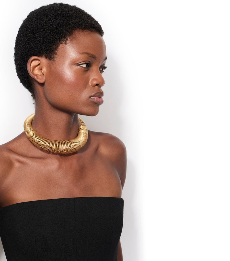 Alaïa spiral torque choker necklace (British brand)