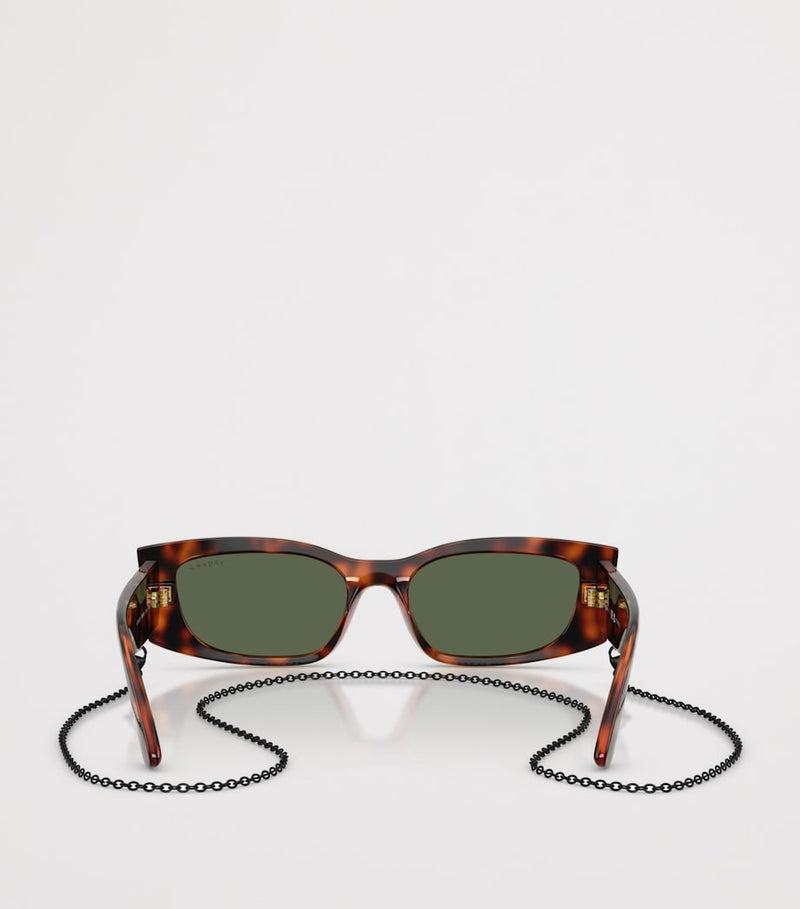 Vogue Pillow Sunglasses with tortoiseshell pattern and chain - British product