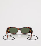 Vogue Pillow Sunglasses with tortoiseshell pattern and chain - British product