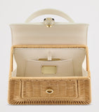Bvlgari Serpenti Forever rattan leather top-handle bag, UK version