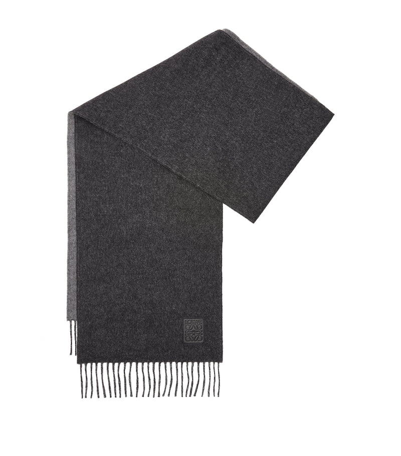 LOEWE Wool-Cashmere Anagram scarf 180cm x 28cm, imported from the UK