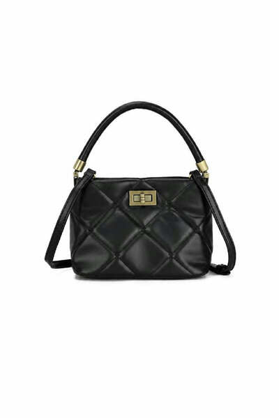 SVNX quilted mini crossbody handbag black (British brand)