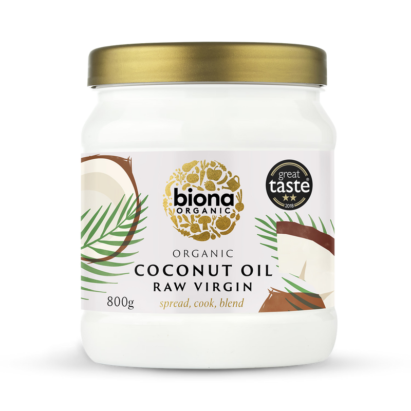 Biona raw virgin coconut oil 800g, imported from the UK
