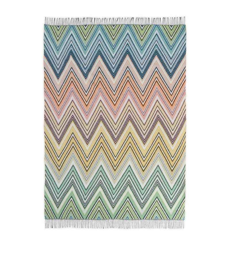 Missoni Home Plume throw wool-blend 130cm x 190cm, imported from the UK