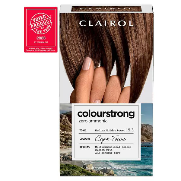 Clairol Colour Strong medium golden brown hair dye - British product