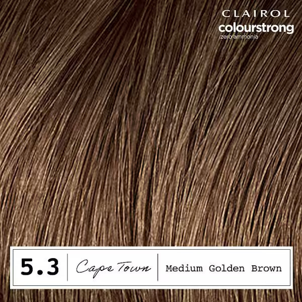 Clairol Colour Strong medium golden brown hair dye - British product