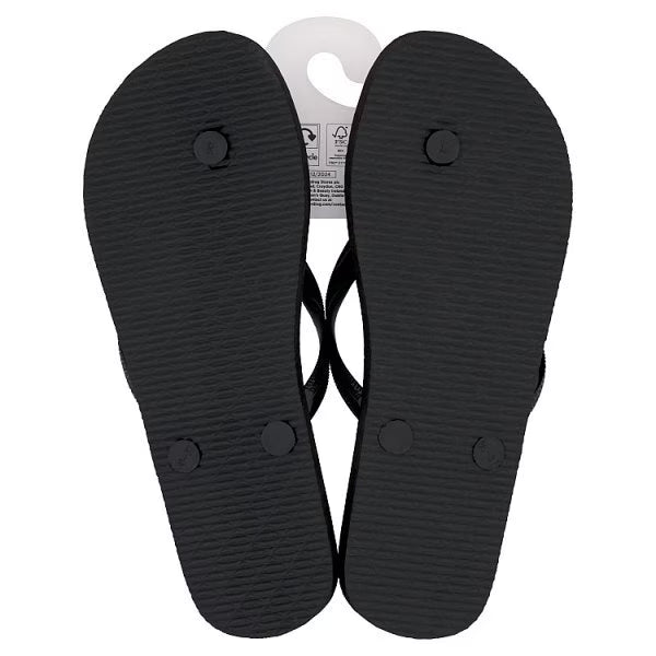 Black flip flops S/M size for summer days (British brand)