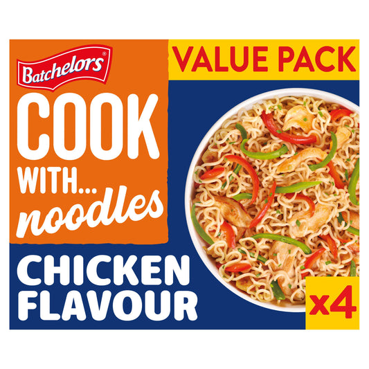 Batchelors Cook With Noodles Chicken Flavour Instant Noodle Multipack 4x60g GOODS Sainsburys   