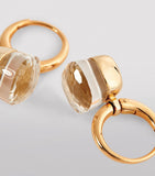 Pomellato rose gold and topaz Petit Nudo drop earrings (British brand)