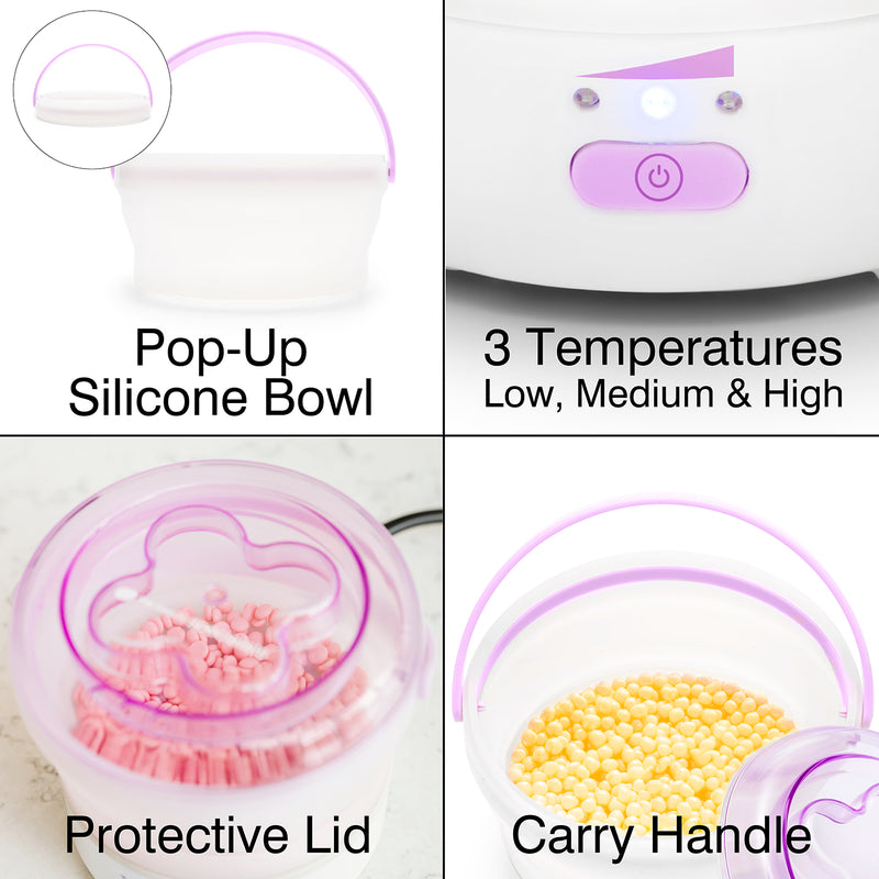 Rio Go Smooth stripless hard wax heater kit, imported from the UK