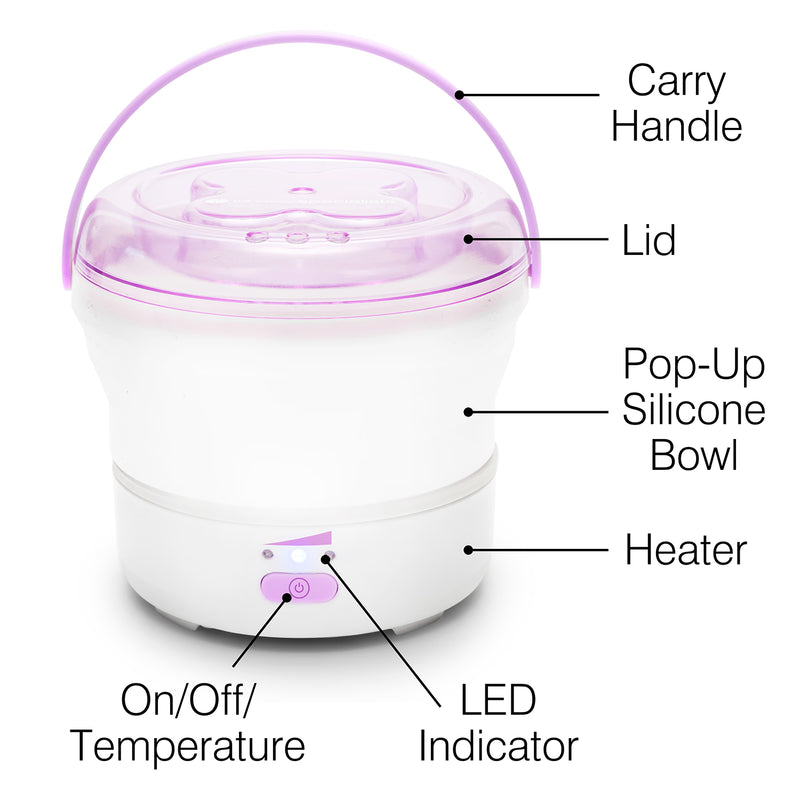 Rio Go Smooth stripless hard wax heater kit, imported from the UK