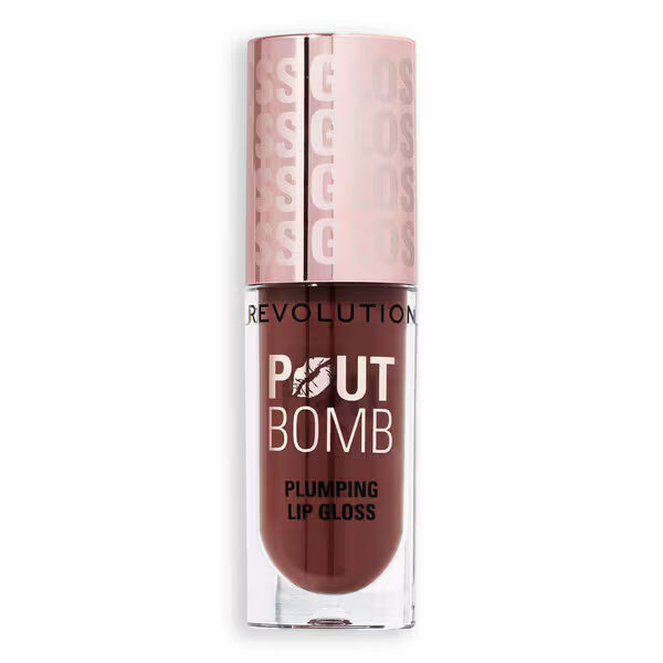 Revolution Pout Bomb Espresso Cool Nude Lip Gloss, imported from the UK