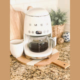 Smeg DCF02 drip coffee machine in White, UK version