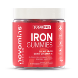 Holland & Barrett Novomins Iron 20mg + Vitamin C Sugar-Free Strawberry Flavoured Gummies 60 Gummies- Buy online at McGrocer