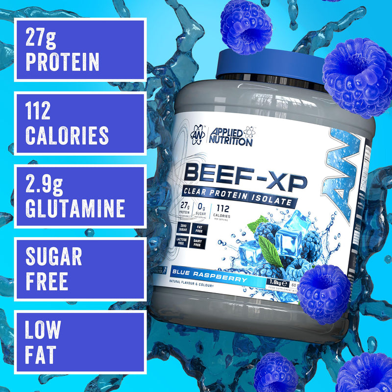 Applied Nutrition Beef Protein Isolate Blue Raspberry 1.8KG - British product