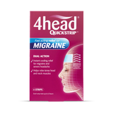 Holland & Barrett 4head QuickStrip Instant Cooling Migraine Relief Strips, 4 Count- Buy online at McGrocer