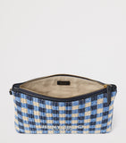 Jimmy Choo raffia logo pouch, imported from the UK